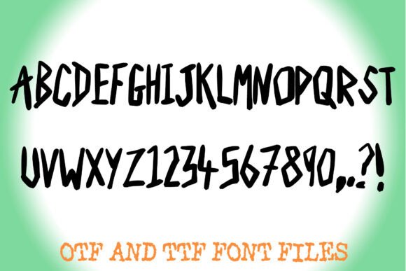 Rough Marker Font PNG with transparent background - Preview 1