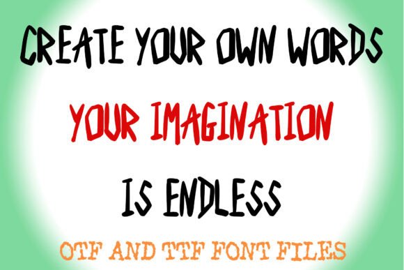 Rough Marker Font PNG with transparent background - Preview 2