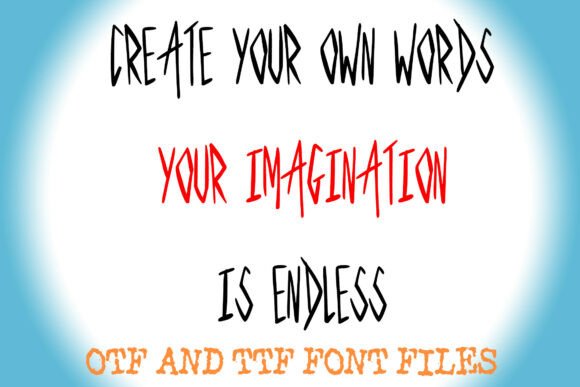 Rough Thin Marker Font PNG with transparent background - Preview 2