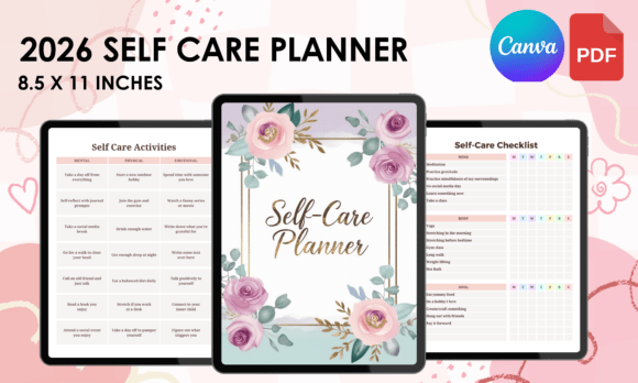 2026 Self-Care Journal Canva Template