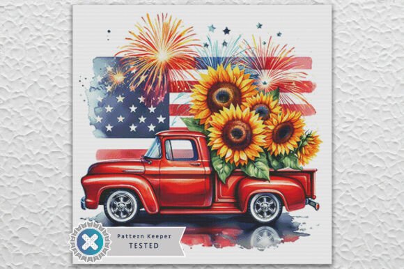 American Truck Cross Stitch Pattern PDF
