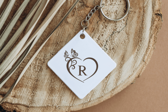 Butterfly Heart Monogram Font - Preview 4