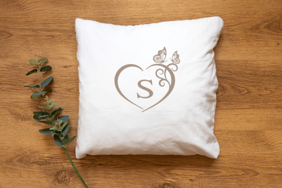 Butterfly Heart Monogram Font - Preview 5