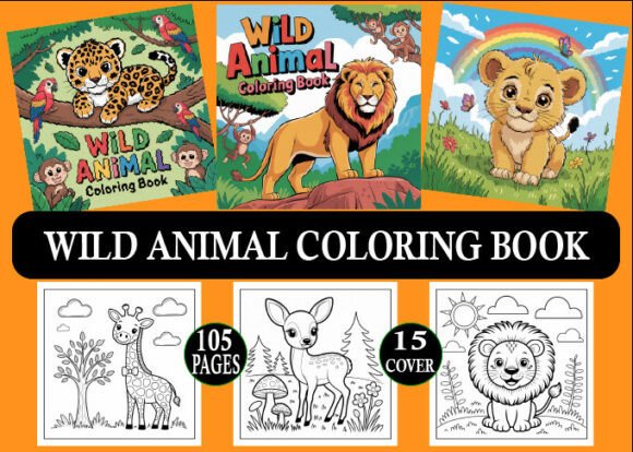 Cute Wild Animal Coloring Pages for Kids