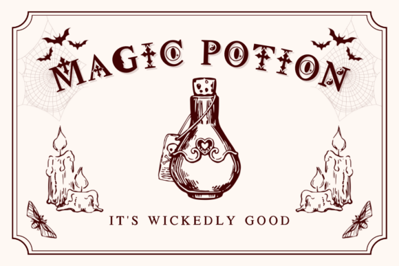 Ghostly Grimoire Font PNG with transparent background - Preview 4