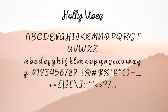 Holly Vibes Font PNG with transparent background - Preview 1