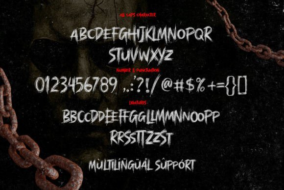 Marching Brush Font PNG with transparent background - Preview 4
