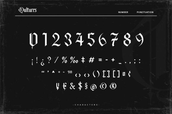 Qultures Font font preview - 2