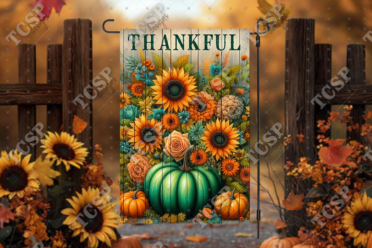 Thankful Fall Garden Flag