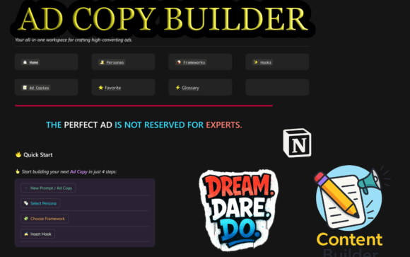 AD COPY BUILDER - NOTION TEMPLATE 📝