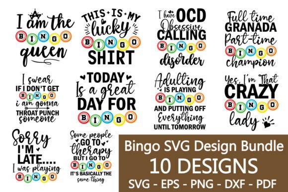 Bingo SVG Design Bundle,Bingo Lady,Queen