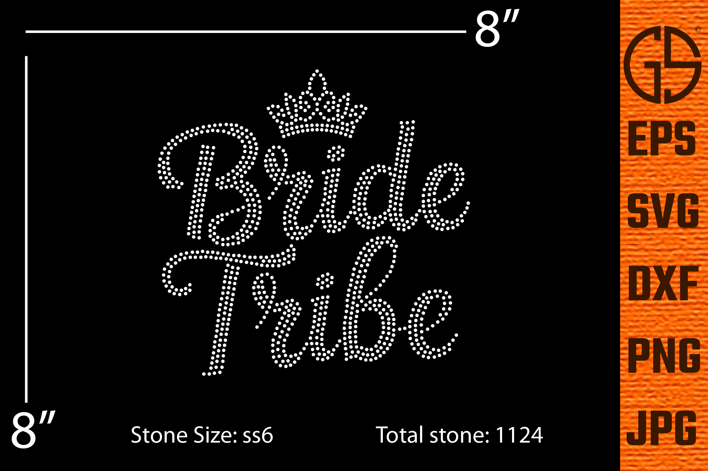 Bride Tribe Rhinestone Design with Crown