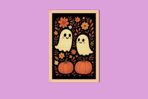 Halloween Whimsical Ghostly Harvest