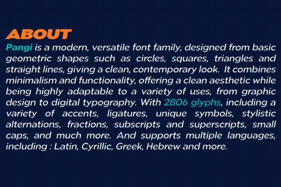 Pangi Regular Font PNG with transparent background - Preview 2
