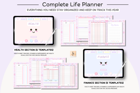 32 All In One Digital Planner Designs & Graphics