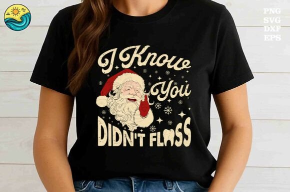 Santa Dentist Flossing Svg Graphics