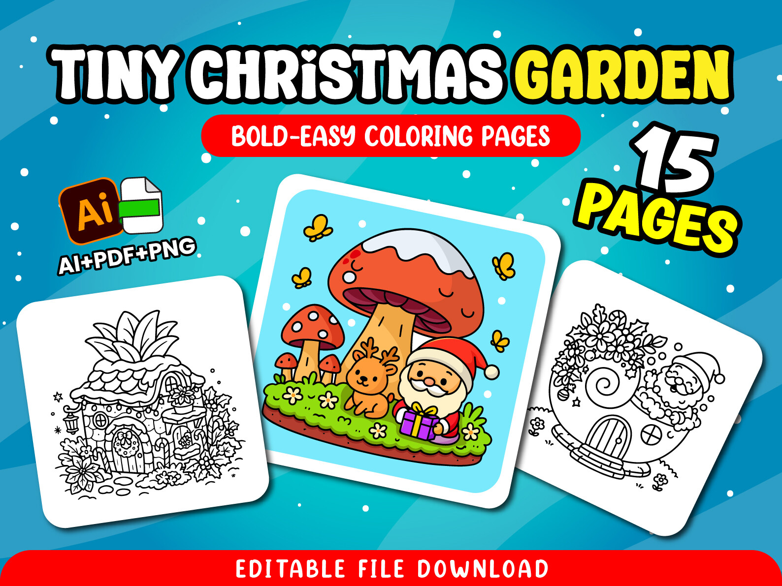 Tiny Christmas Garden Kdp Coloring Pages