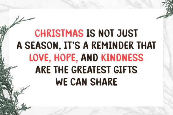 Christmas Ending Font - Preview 1