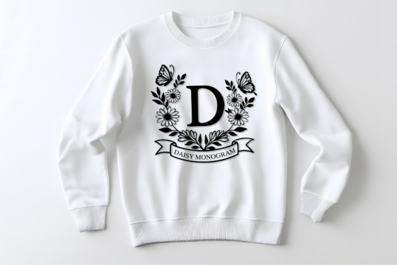 Daisy Monogram Font PNG with transparent background - Preview 1