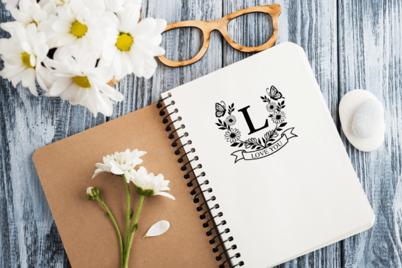 Daisy Monogram Font PNG with transparent background - Preview 6