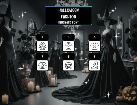 Halloween Fashion Font PNG with transparent background - Preview 3