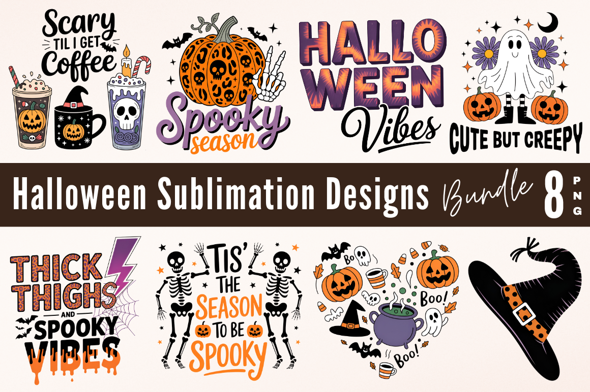 Halloween Sublimation Designs Bundle Graphic by JR Design · Creative ...
