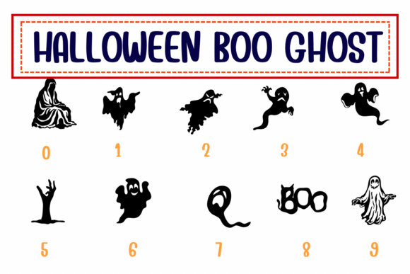 Halloween Boo Ghost Font PNG with transparent background - Preview 3