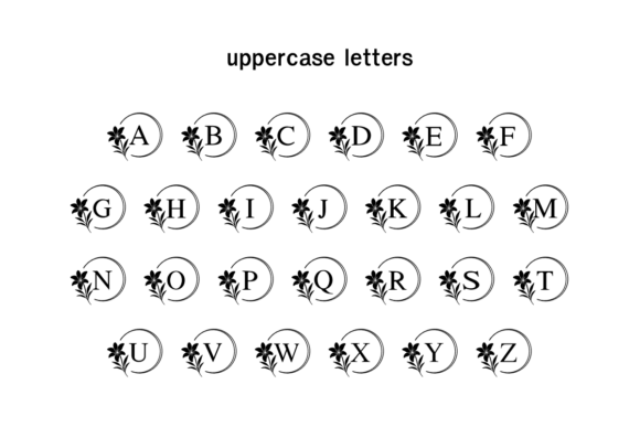 Lily Monogram Font PNG with transparent background - Preview 5