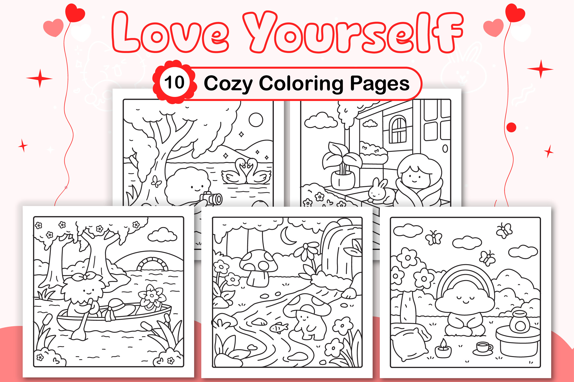 Love Yourself Cozy Coloring Pages