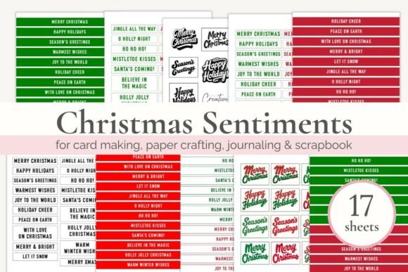 Printable Sentiments for Christmas Cards