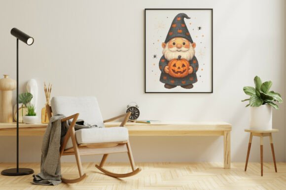 Pumpkin Gnome Halloween Cross Stitch Pat