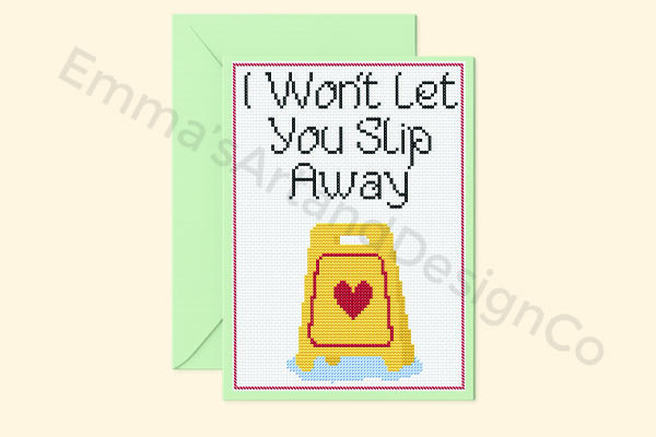 Quick Stitched Valentines Day Card