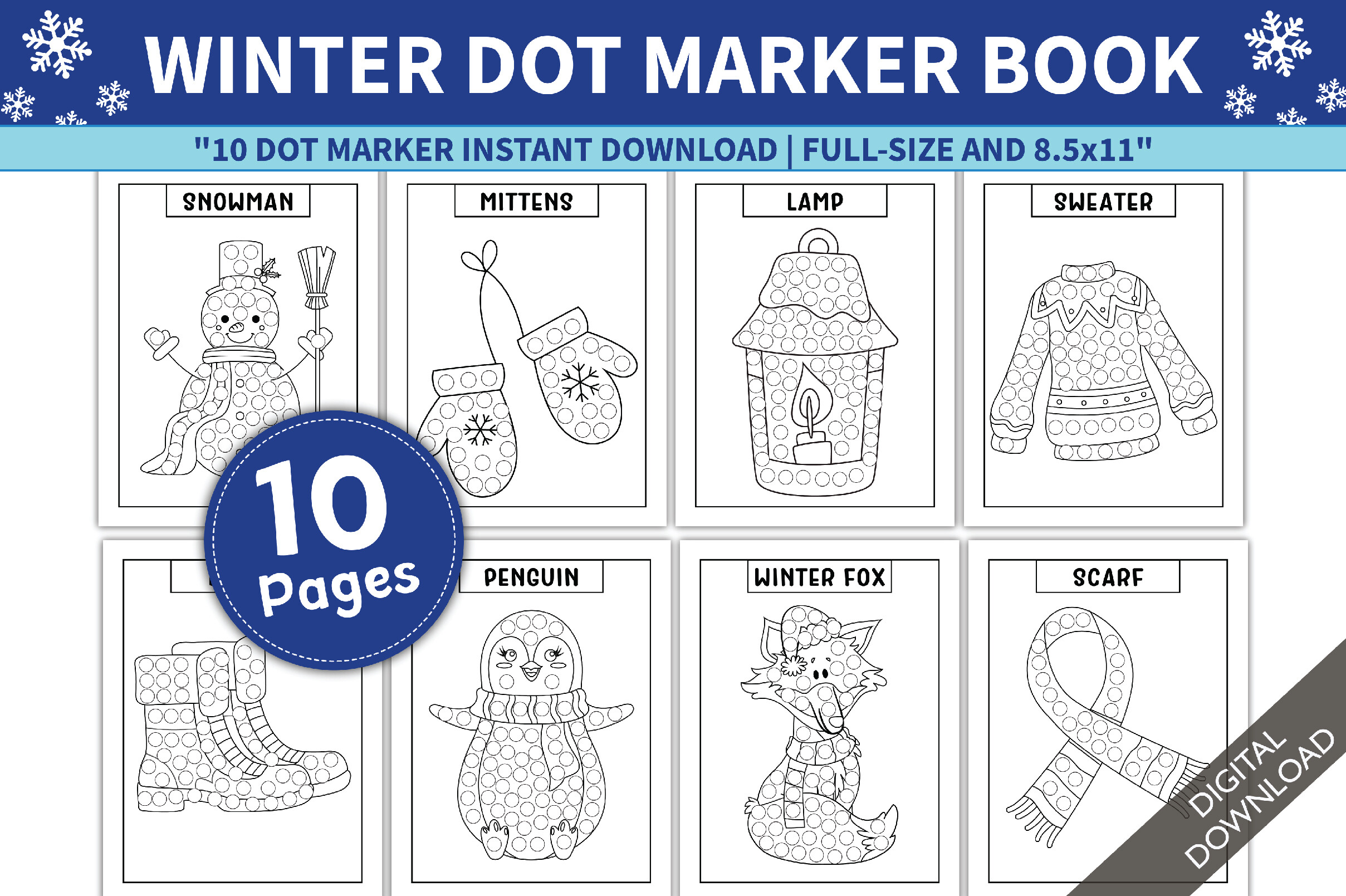 Winter Dot Marker Activity Book