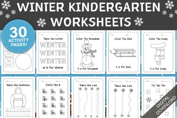 Winter Kindergarten Worksheets