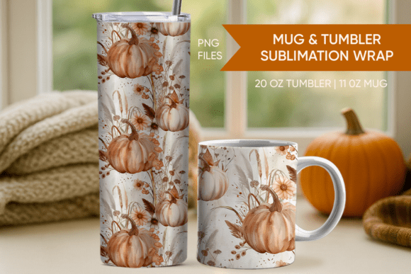 Autumn Pumpkins Mug & Tumbler Wrap