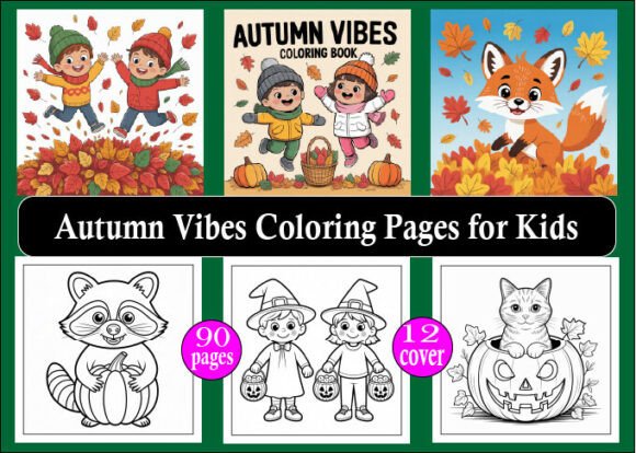 Autumn Vibes Coloring Pages for Kids