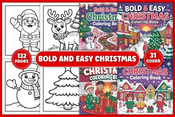 Bold and Easy Christmas Coloring Pages
