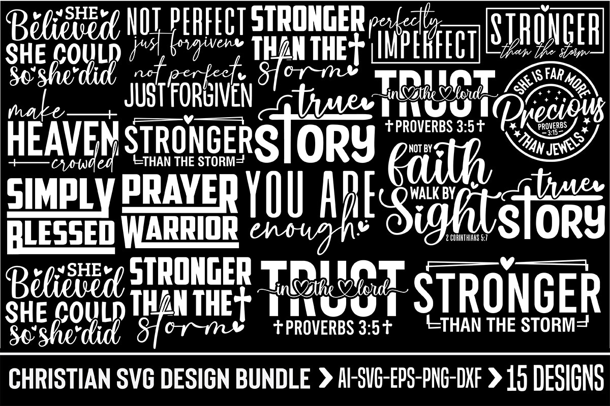 Christian SVG Design Bundle Graphic by TeeKing124 · Creative Fabrica