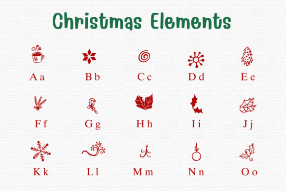 Christmas Elements Font - Preview 1