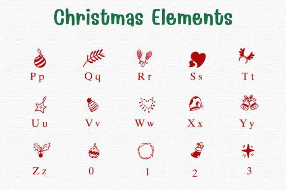Christmas Elements Font - Preview 2