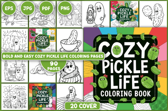 Cozy Pickle Life Coloring Pages