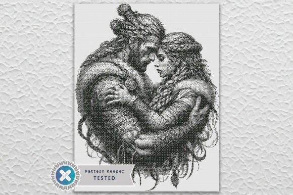 Cross Stitch Pattern PDF Viking Couple