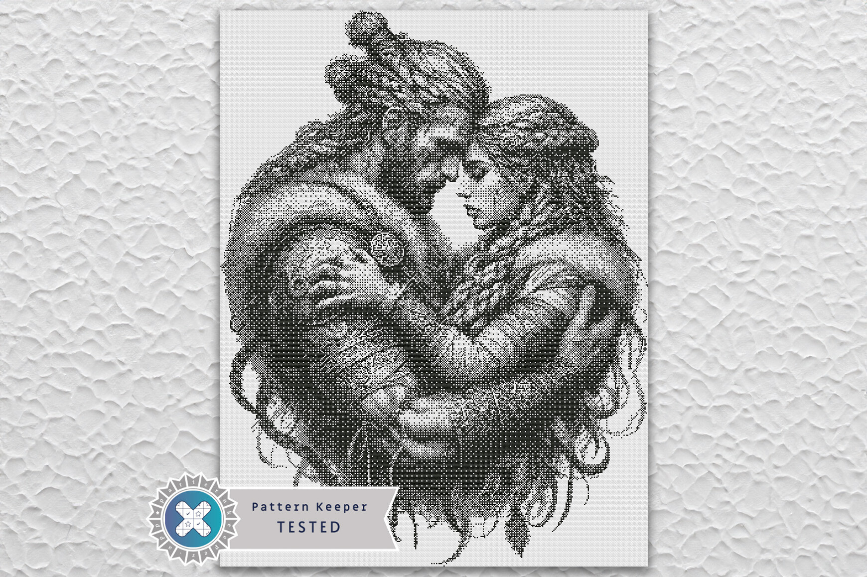 Cross Stitch Pattern PDF Viking Couple
