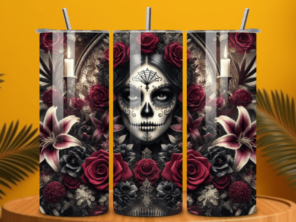 Day of the Dead 20oz SkinnyTumbler Wrap