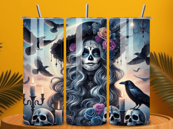 Day of the Dead Gothic Halloween Tumbler