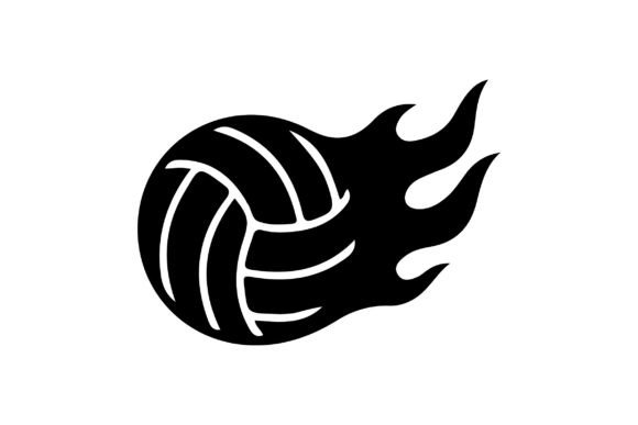 Fire Volleyball Silhouette SVG PNG Graphic Crafts By Retro svg shirt