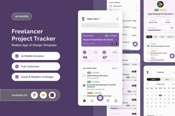 Project Management Mobile UI Kit