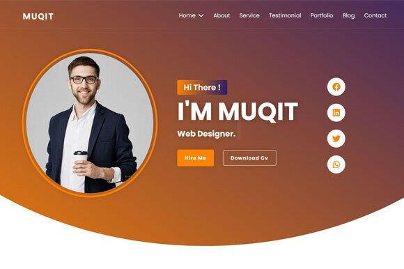 Responsive Cv/Resume Portfolio Template