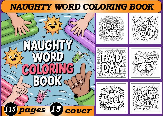 ADULT - Naughty Word Coloring Pages
