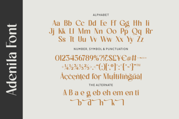 Adenila Font PNG with transparent background - Preview 3